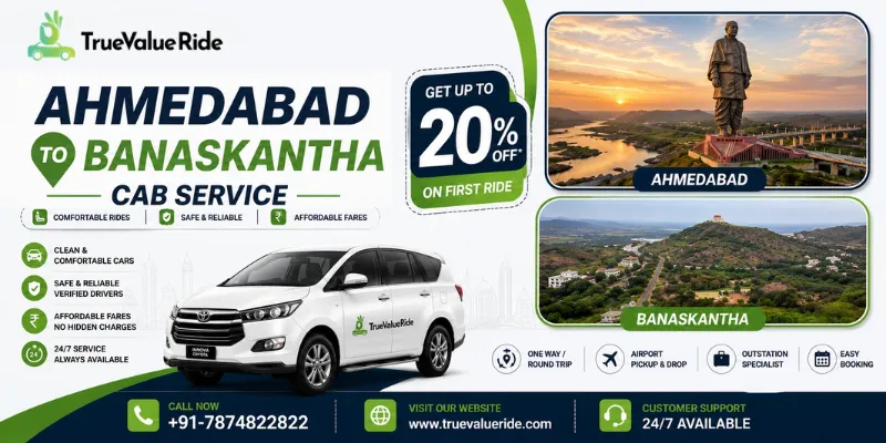 Ahmedabad To Banaskantha Cab Service