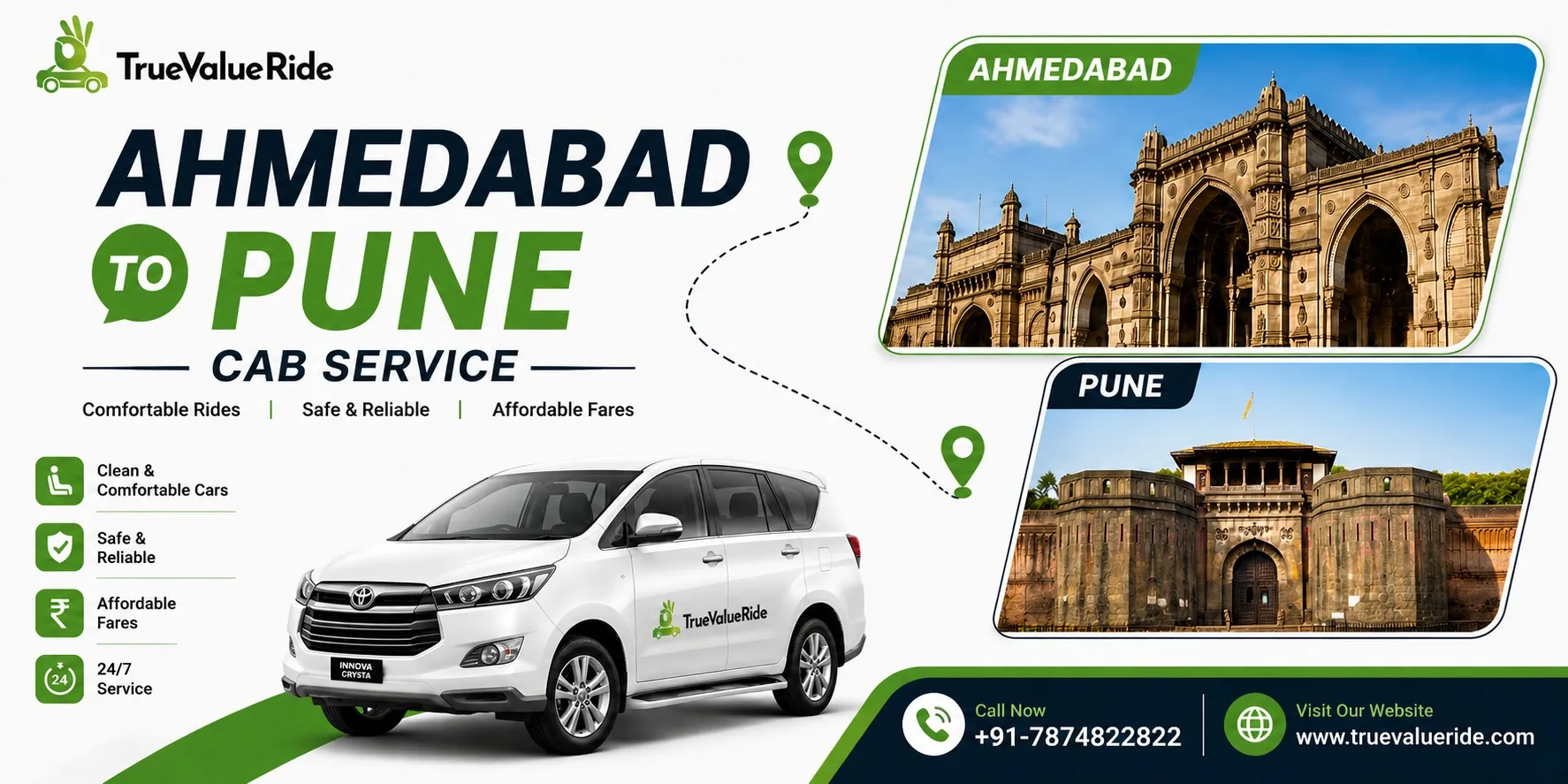 Ahmedabad To Pune Cab Service