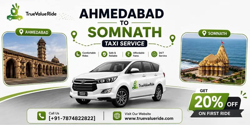 Ahmedabad To Somnath Taxi Service