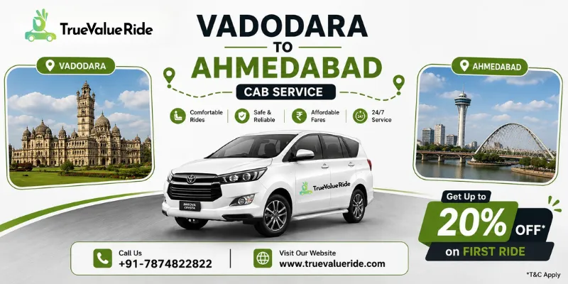 Vadodara To Ahmedabad Cab Service